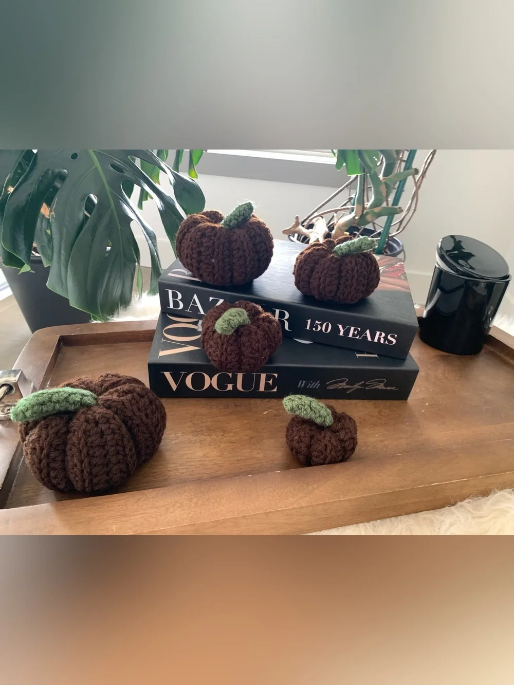 Autumn Pumpkin decor crochet set of five